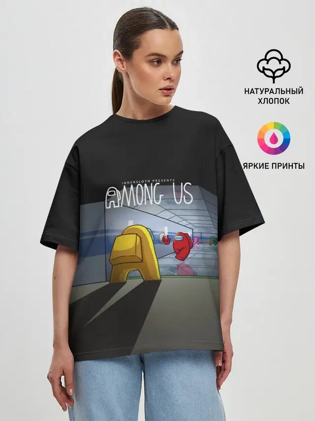Женская футболка оверсайз