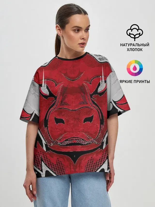 Женская футболка оверсайз