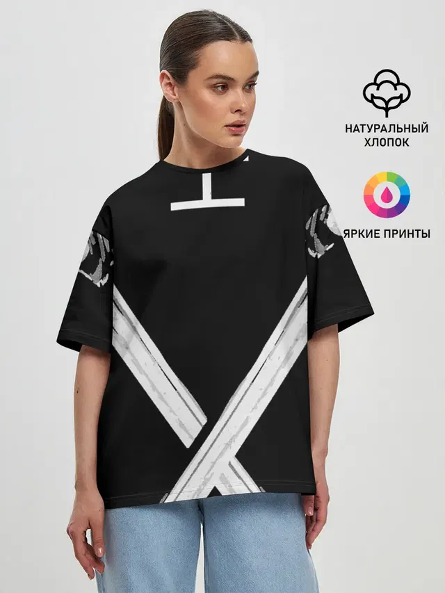 Женская футболка оверсайз