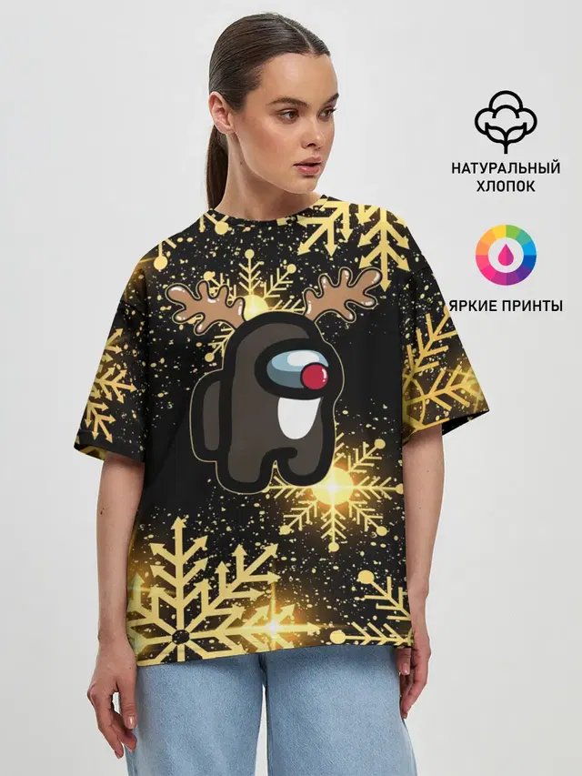 Женская футболка оверсайз
