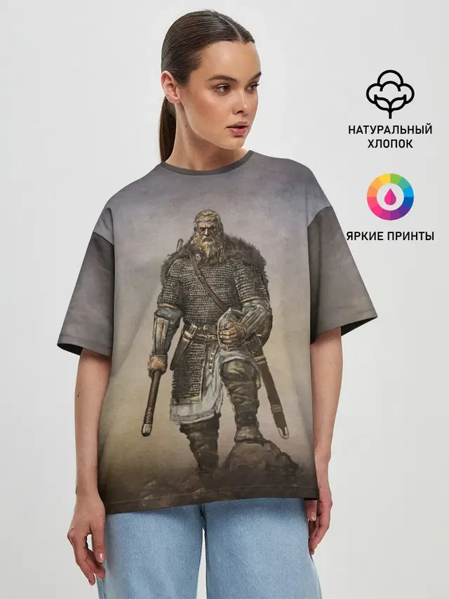 Женская футболка оверсайз