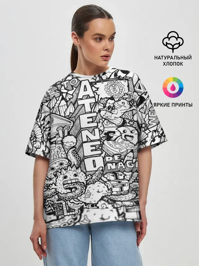 Женская футболка оверсайз