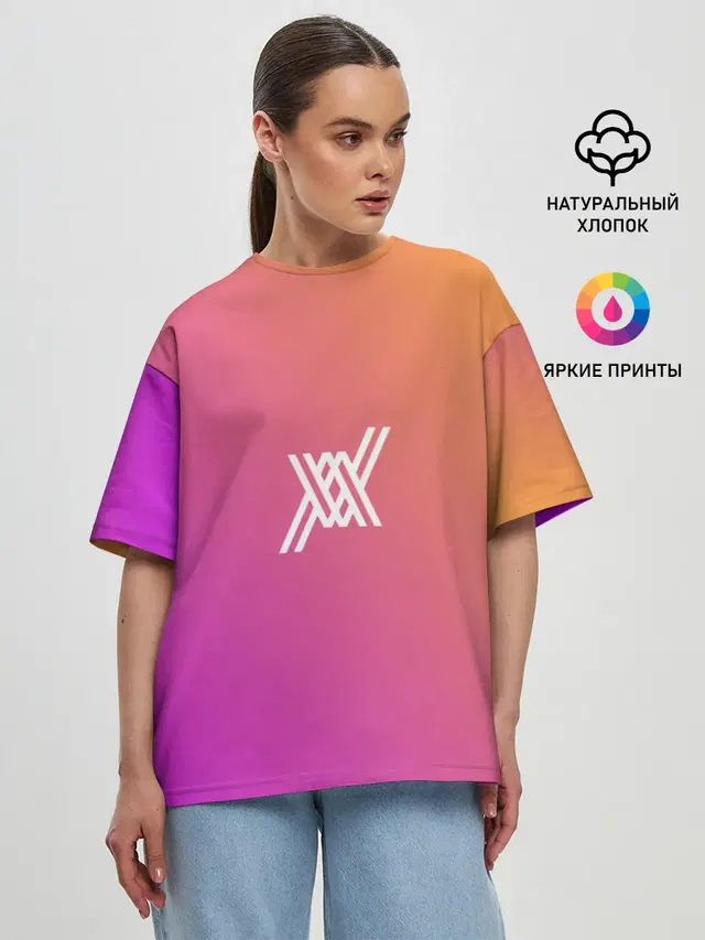 Женская футболка оверсайз