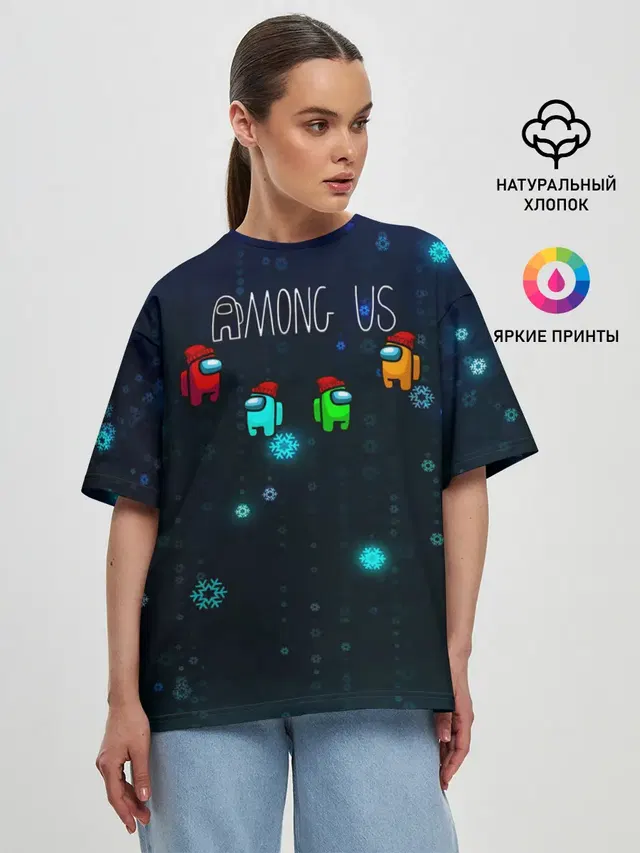 Женская футболка оверсайз