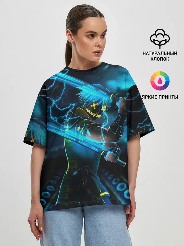 Женская футболка оверсайз