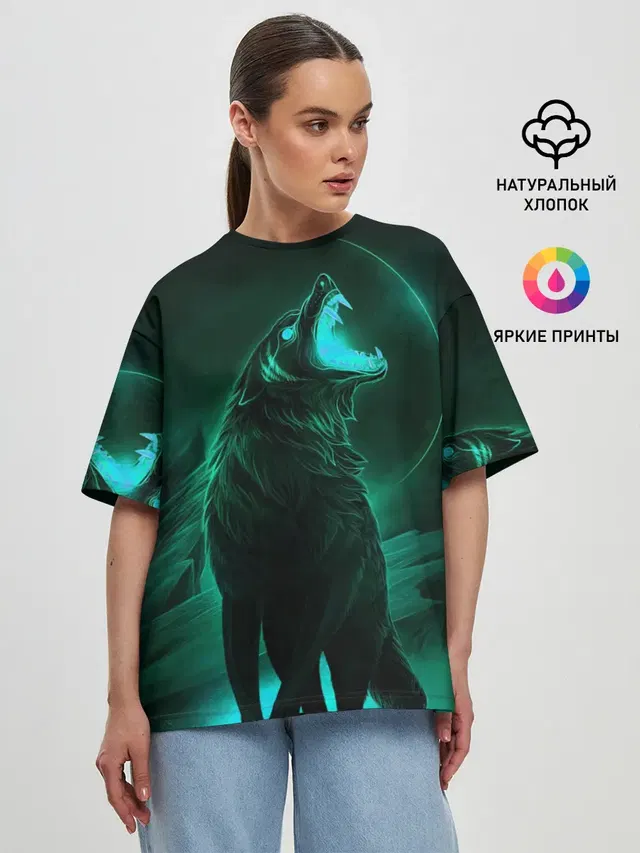 Женская футболка оверсайз