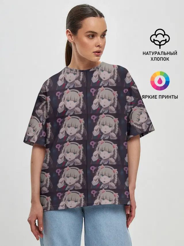 Женская футболка оверсайз