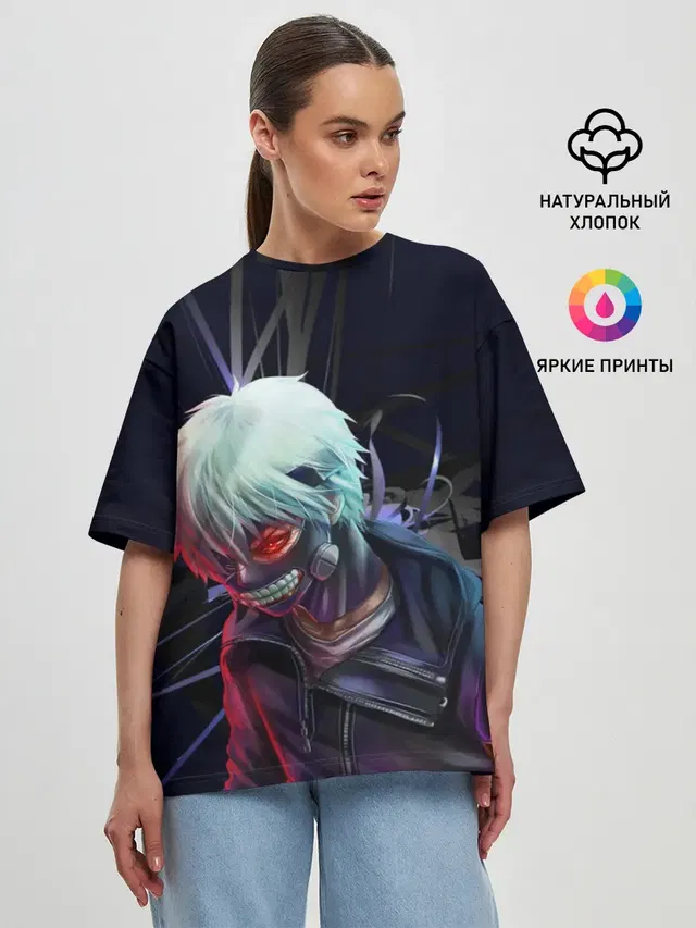 Женская футболка оверсайз