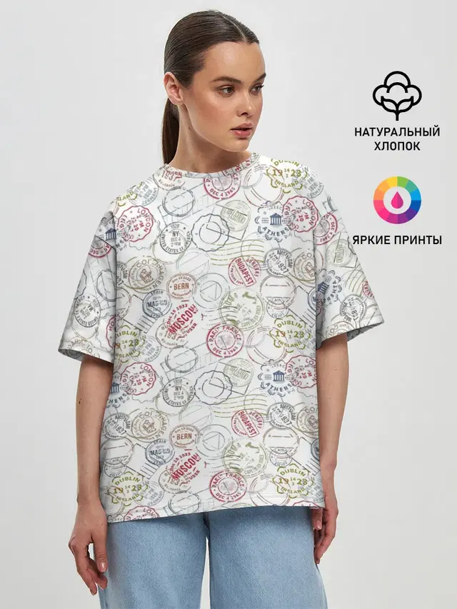 Женская футболка оверсайз