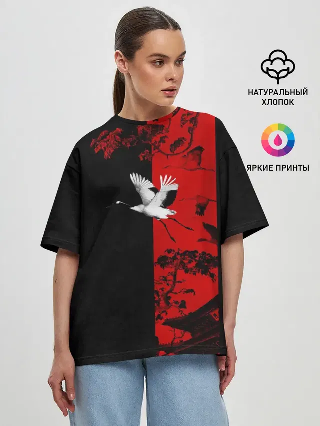 Женская футболка оверсайз