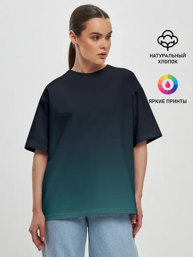 Женская футболка оверсайз