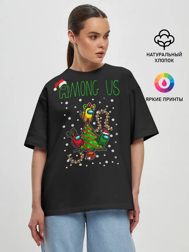 Женская футболка оверсайз
