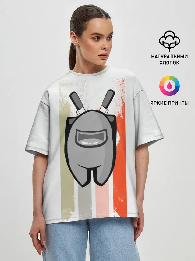 Женская футболка оверсайз