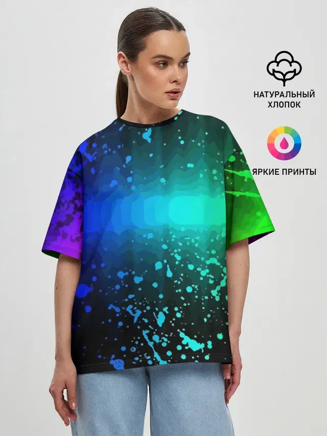 Женская футболка оверсайз