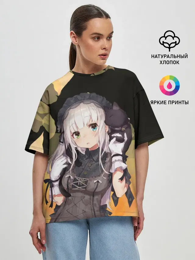 Женская футболка оверсайз