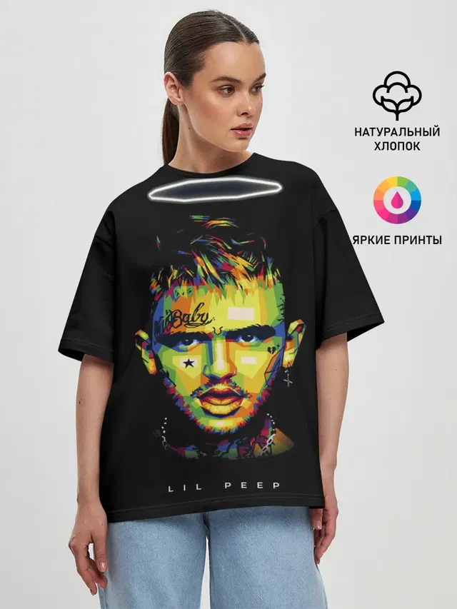 Женская футболка оверсайз