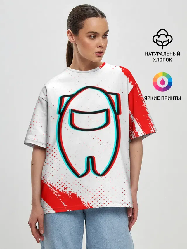 Женская футболка оверсайз