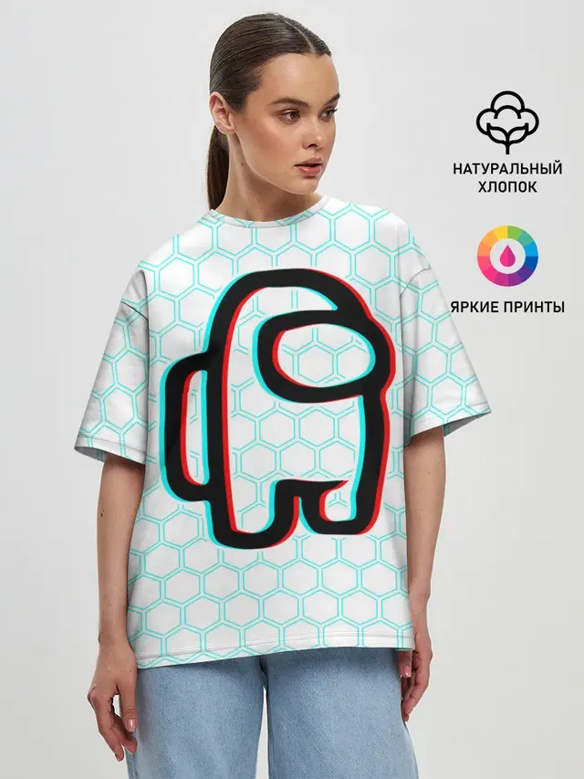 Женская футболка оверсайз