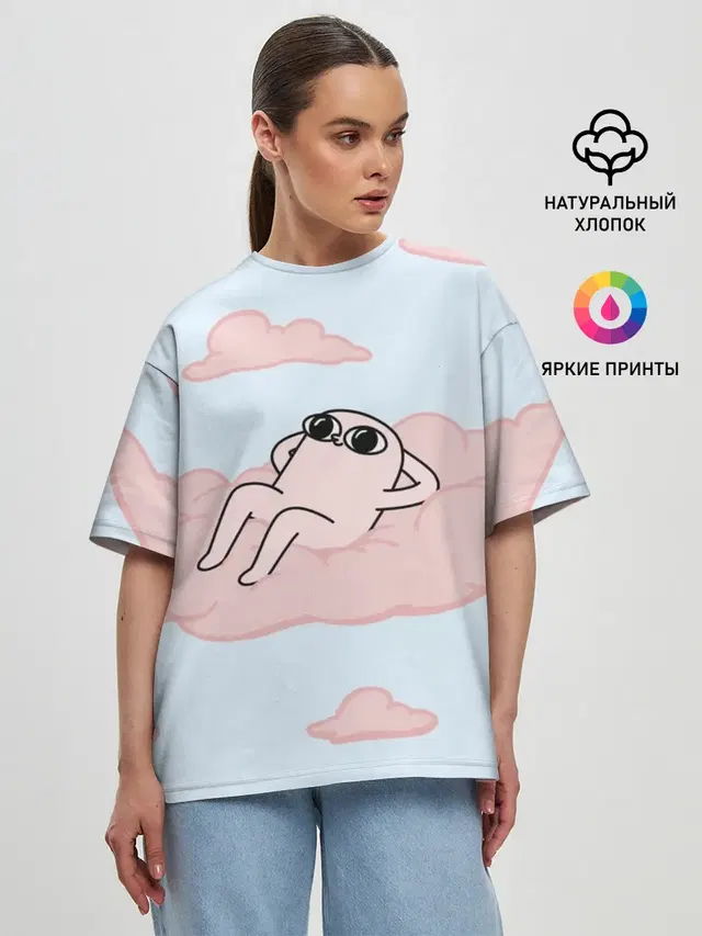 Женская футболка оверсайз