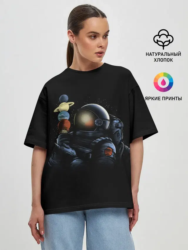 Женская футболка оверсайз