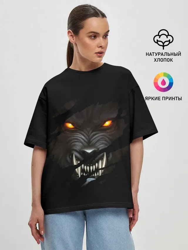 Женская футболка оверсайз