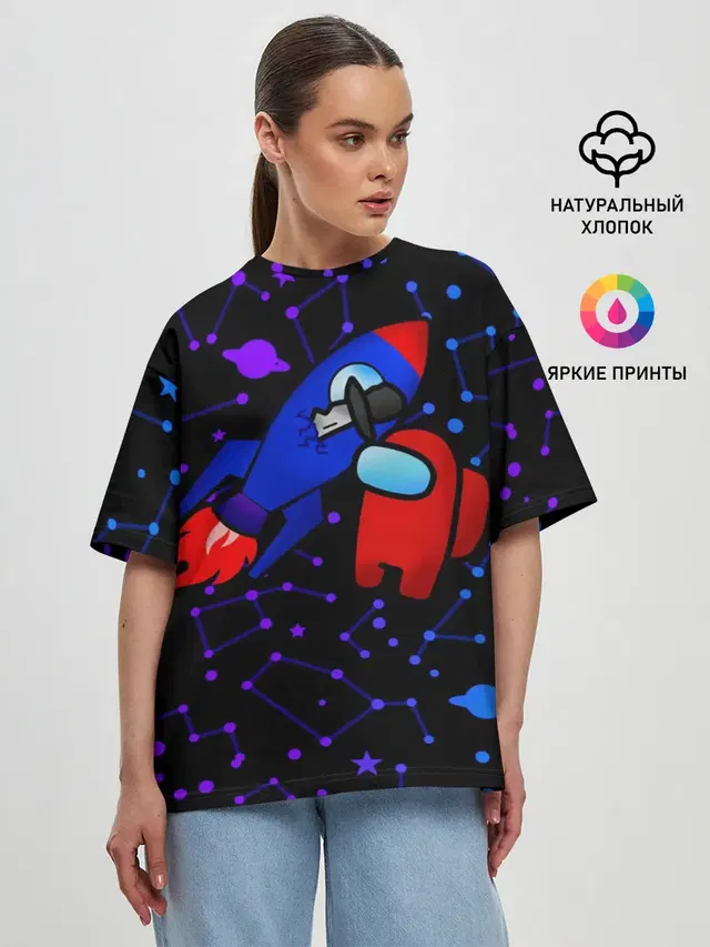 Женская футболка оверсайз