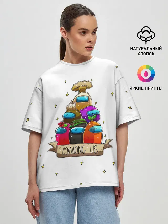 Женская футболка оверсайз