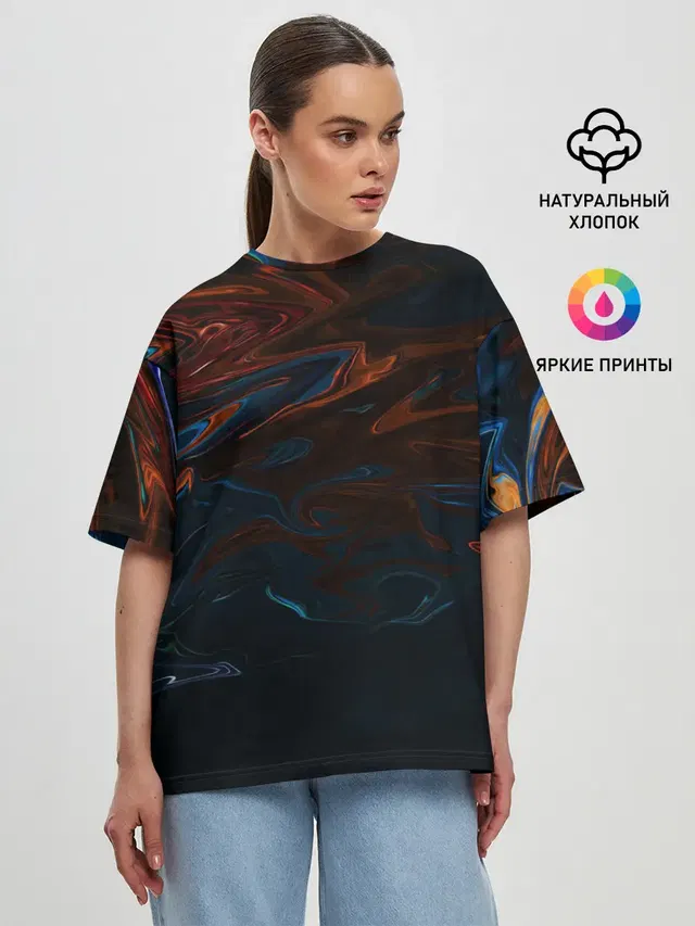 Женская футболка оверсайз