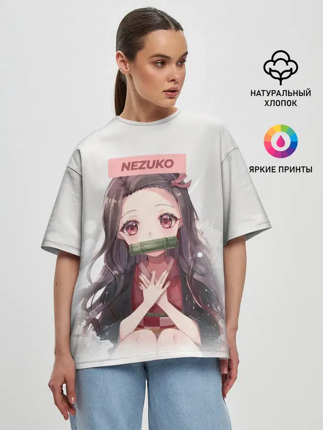 Женская футболка оверсайз