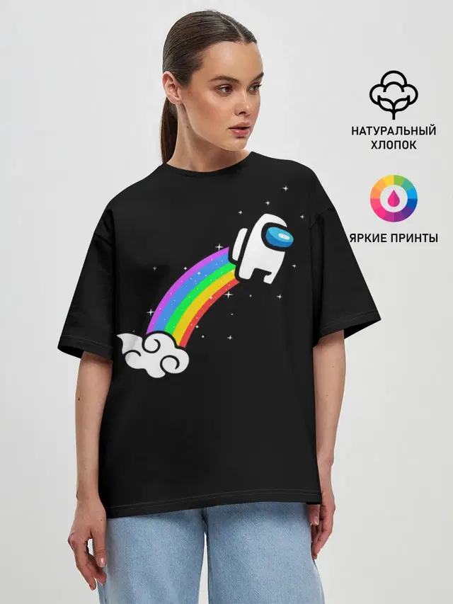 Женская футболка оверсайз