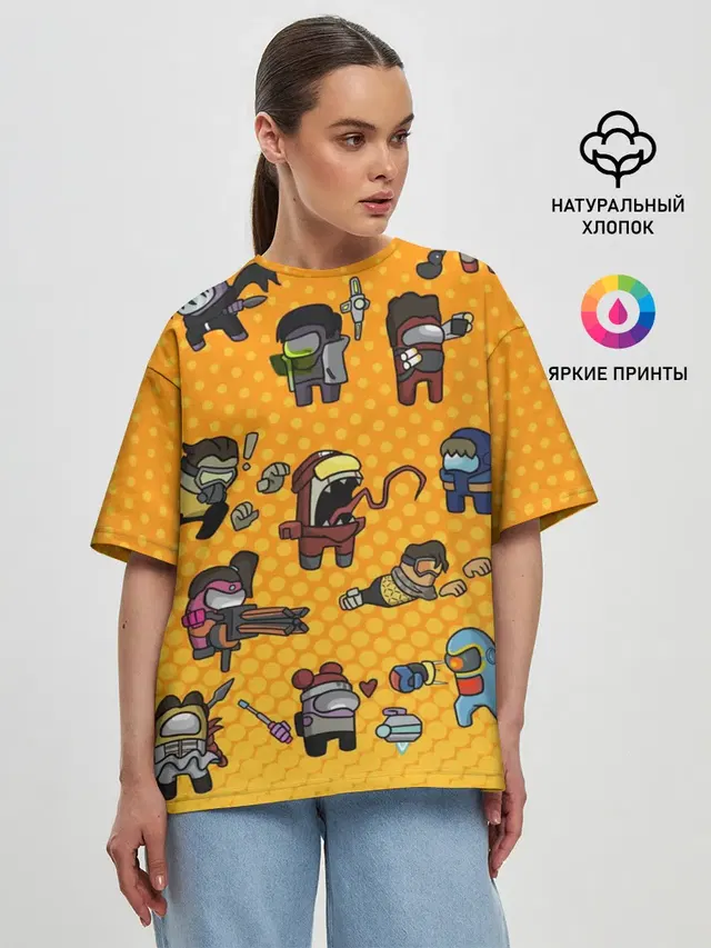 Женская футболка оверсайз