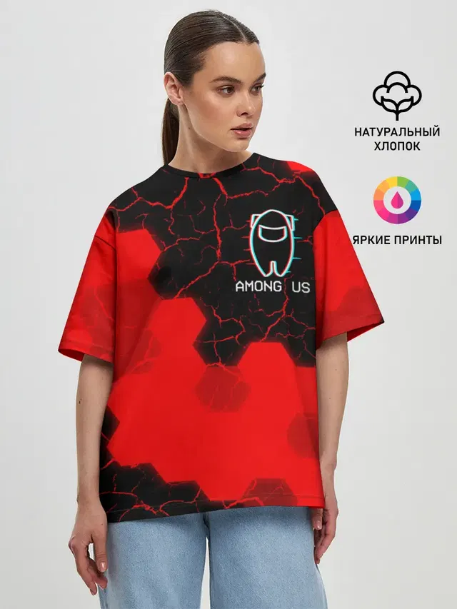 Женская футболка оверсайз