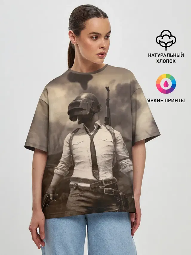 Женская футболка оверсайз