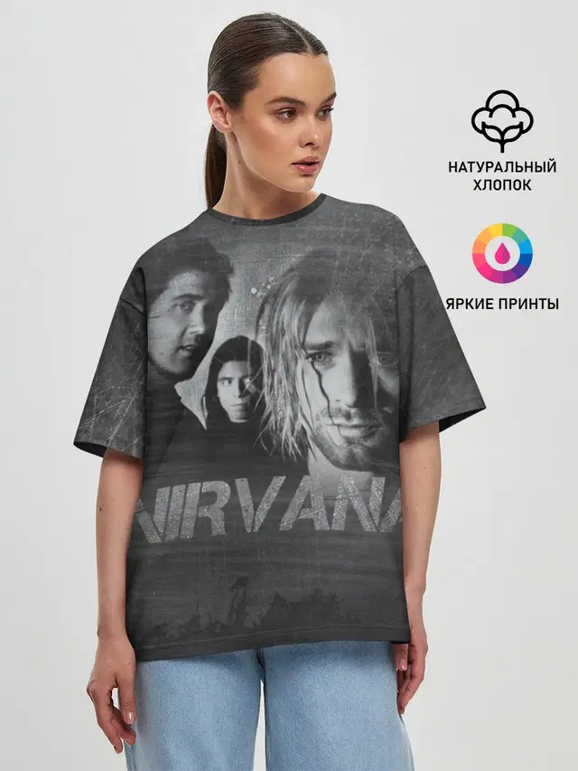 Женская футболка оверсайз