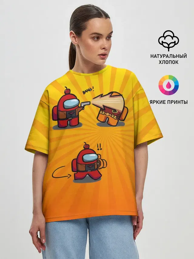 Женская футболка оверсайз