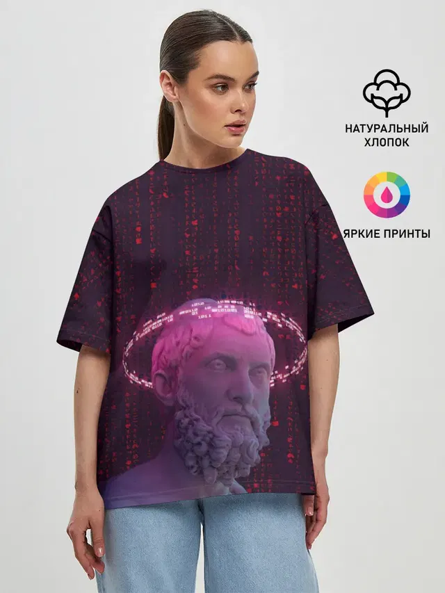 Женская футболка оверсайз