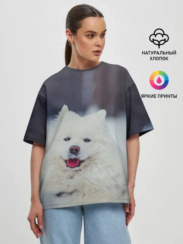 Женская футболка оверсайз