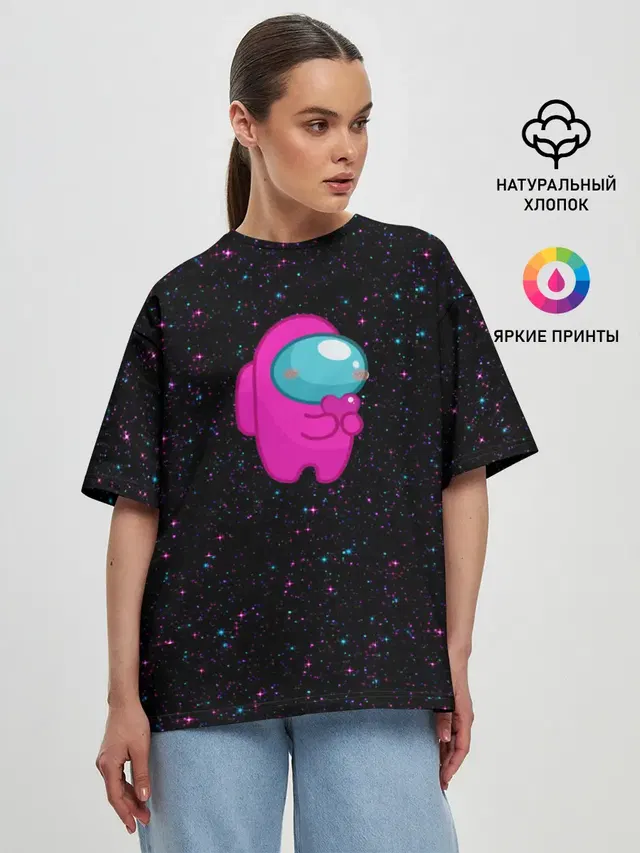 Женская футболка оверсайз