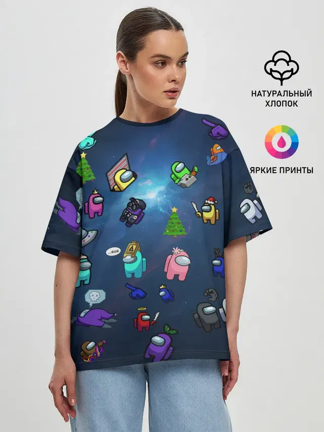 Женская футболка оверсайз