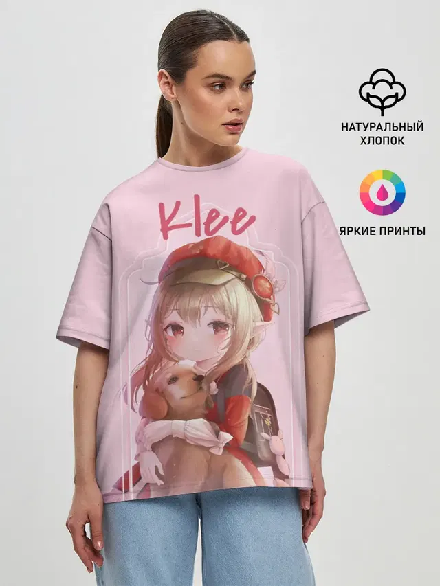 Женская футболка оверсайз