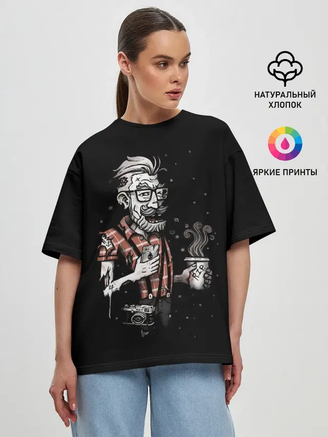 Женская футболка оверсайз