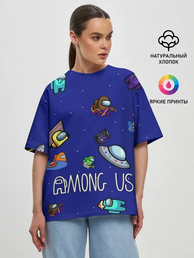 Женская футболка оверсайз