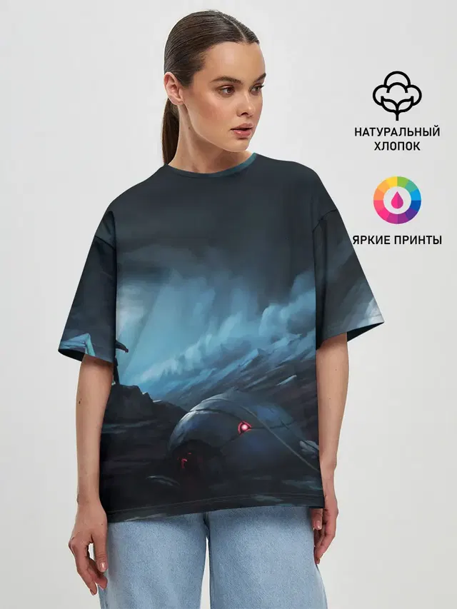 Женская футболка оверсайз