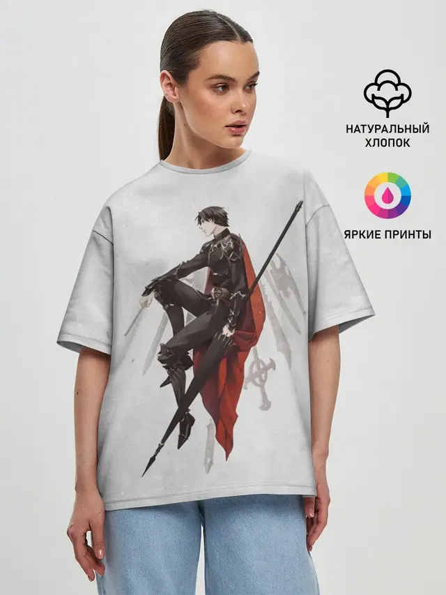 Женская футболка оверсайз