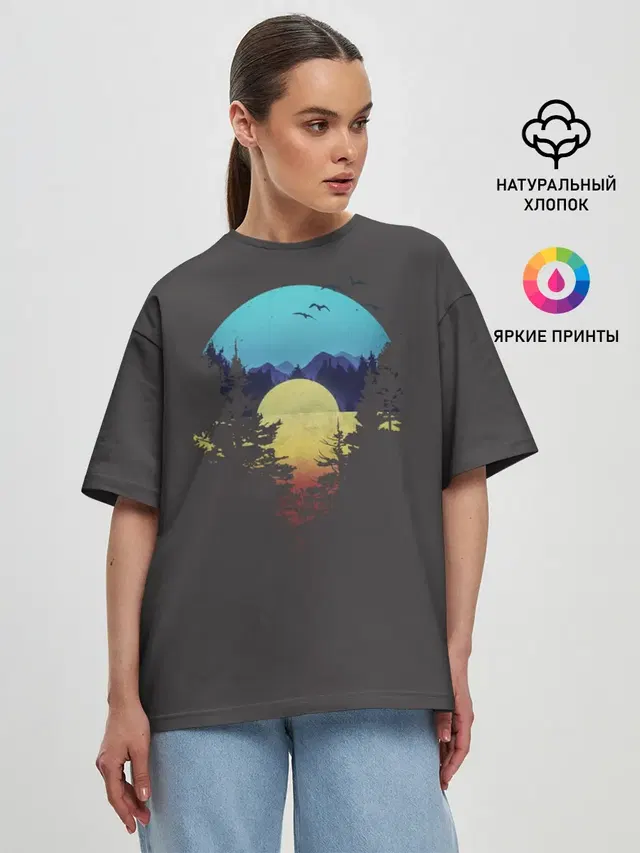 Женская футболка оверсайз