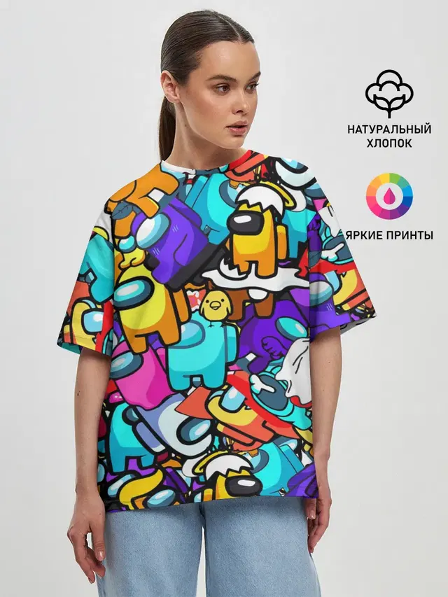 Женская футболка оверсайз