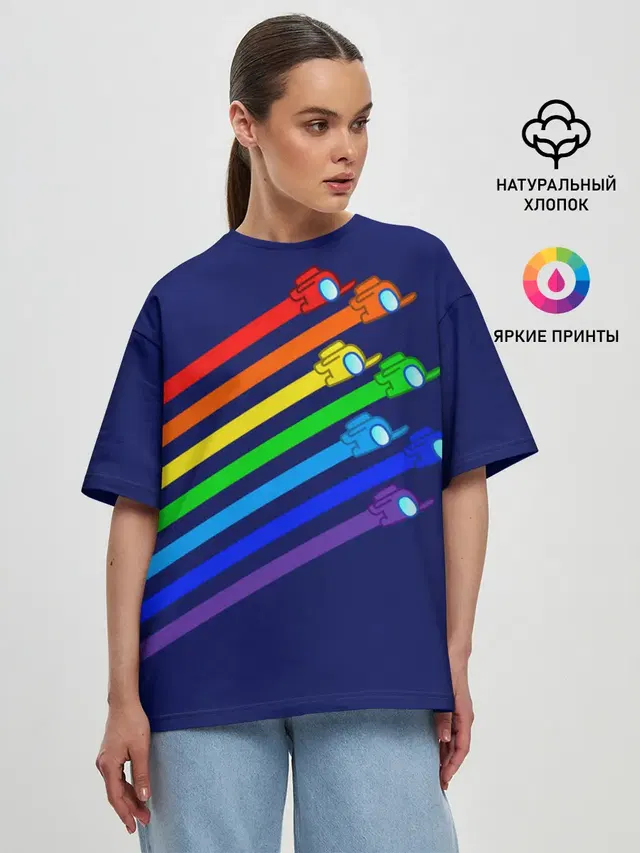 Женская футболка оверсайз
