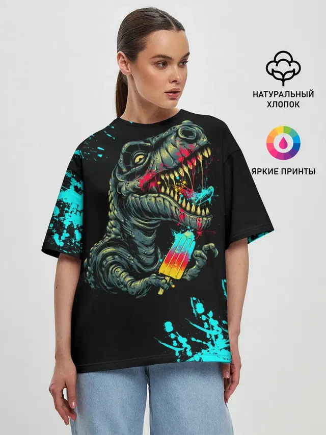 Женская футболка оверсайз