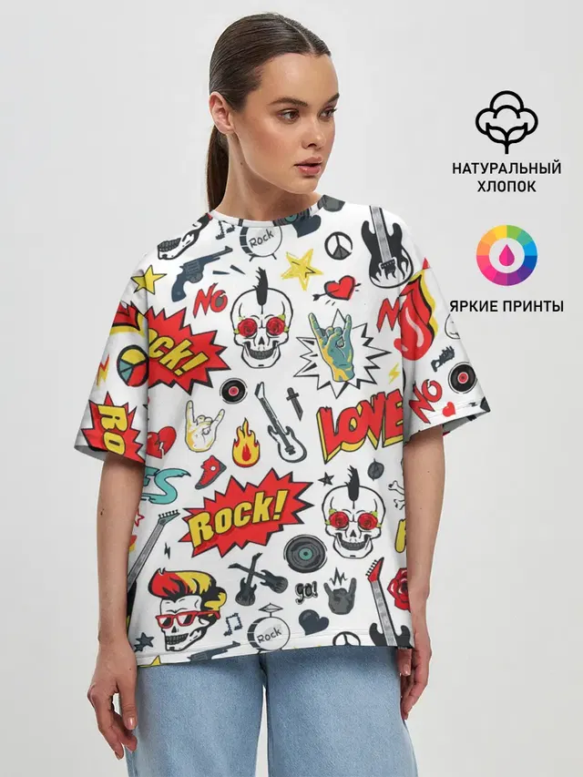 Женская футболка оверсайз