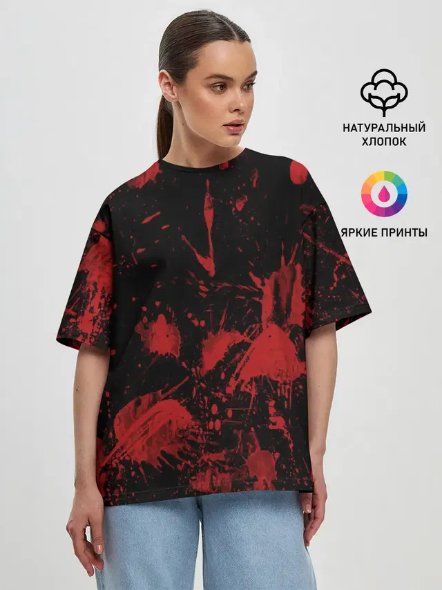 Женская футболка оверсайз